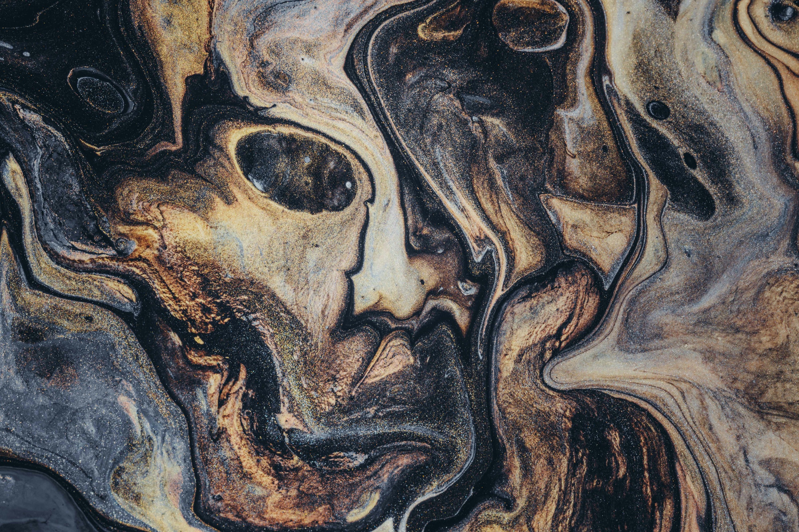 Proofcase — dark marbled gold photograph